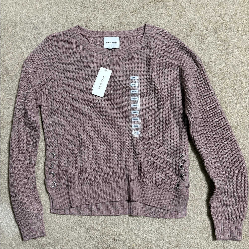 Pink Rose Sweater Size Small
